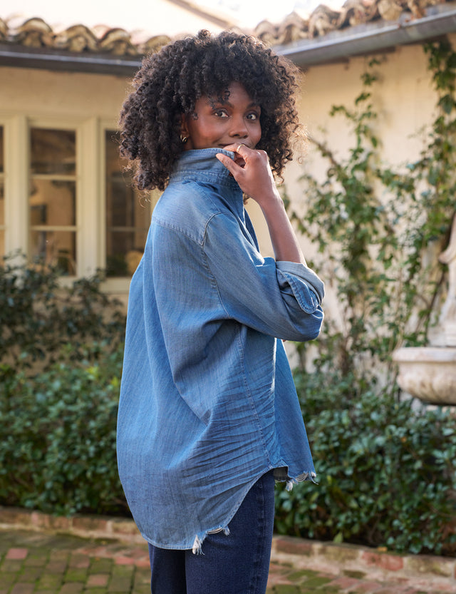 Frank & Eileen Eileen Button Up Vintage Stonewashed Indigo