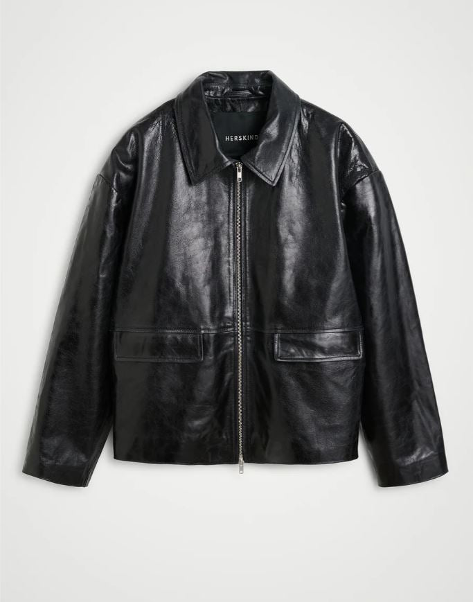 Herskind Kurt Leather Jacket Black