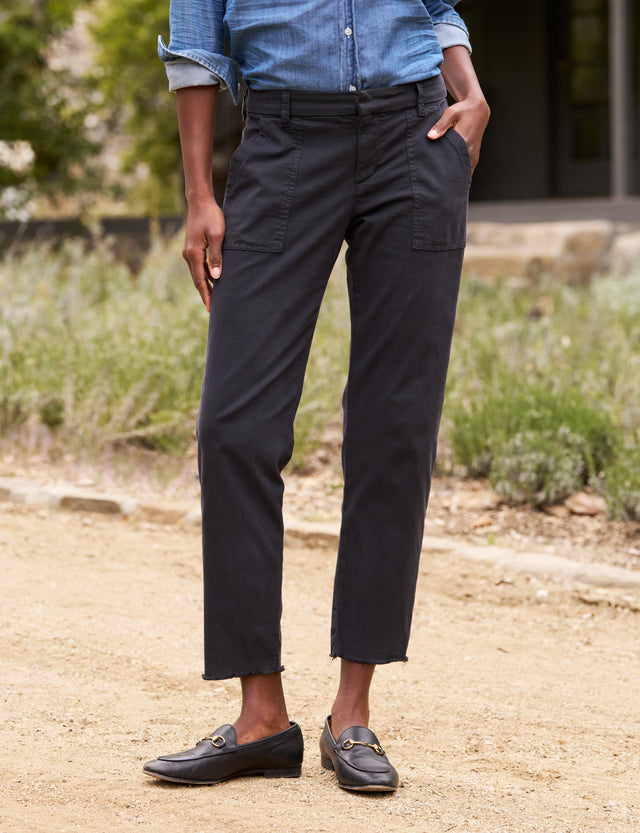 Frank &amp; Eileen Blackrock Utility Pant- Washed Black-Pants-West of Woodward Boutique-Vancouver-Canada