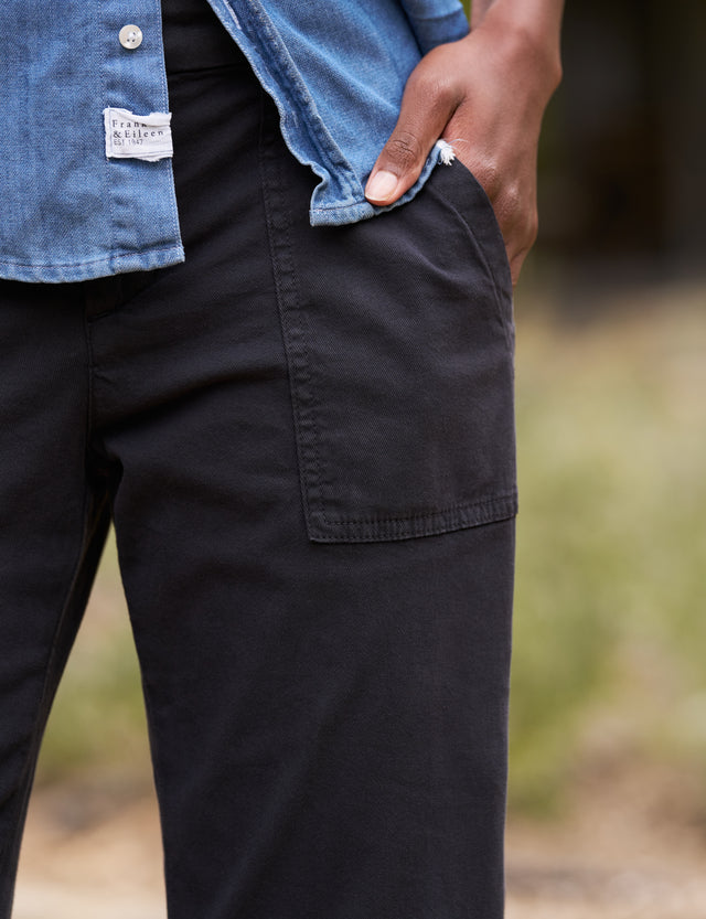 Frank &amp; Eileen Blackrock Utility Pant- Washed Black-Pants-West of Woodward Boutique-Vancouver-Canada