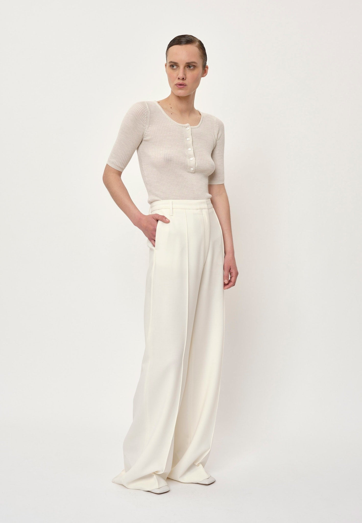 Herskind Kimberly Pants Off White-Pants-West of Woodward Boutique-Vancouver-Canada