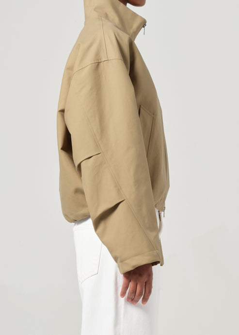 Agolde Laurie Light Jacket - Khaki-Jackets-West of Woodward Boutique-Vancouver-Canada