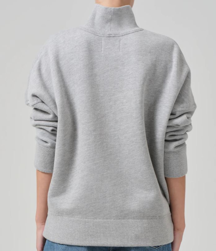 COH Cara Turtleneck Sweatshirt - Heather Grey-Sweatshirts-West of Woodward Boutique-Vancouver-Canada