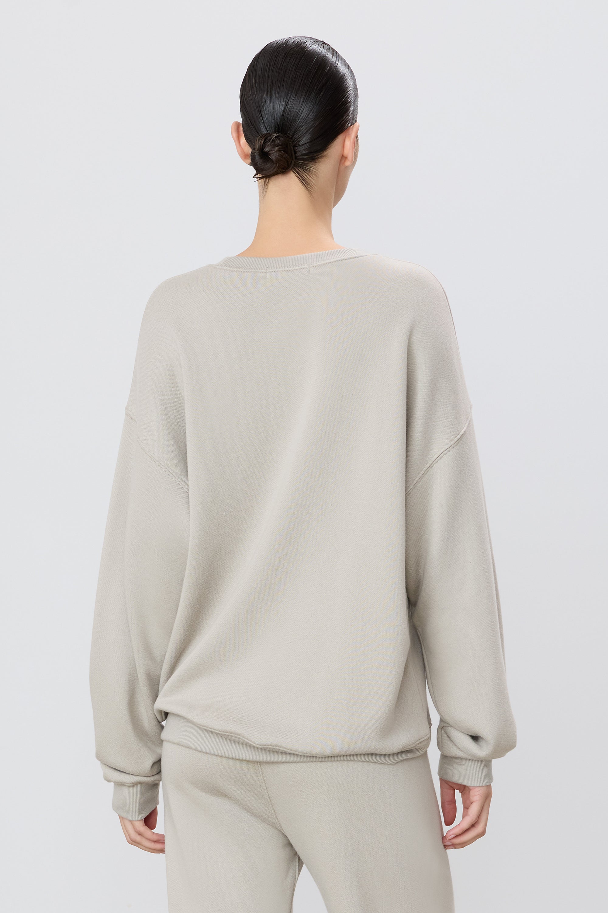 Eterne Oversized Crewneck Sweatshirt Dove-Sweatshirts-West of Woodward Boutique-Vancouver-Canada