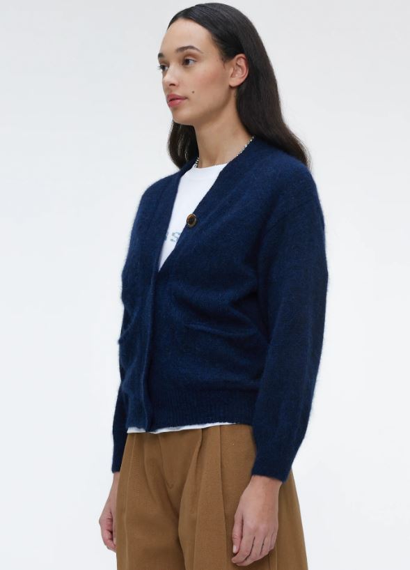 Our Sister Dolphin Cardigan Navy-Sweaters-West of Woodward Boutique-Vancouver-Canada