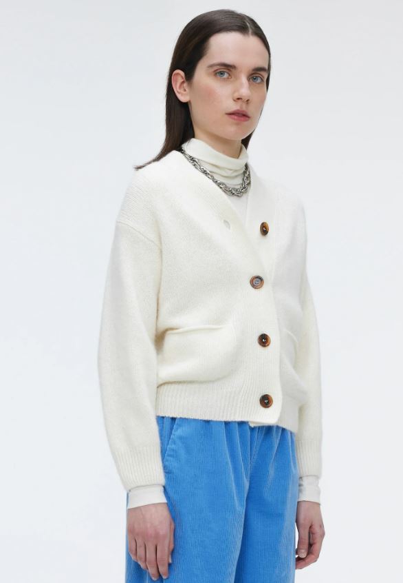 Our Sister Dolphin Cardigan Off White-Sweaters-West of Woodward Boutique-Vancouver-Canada