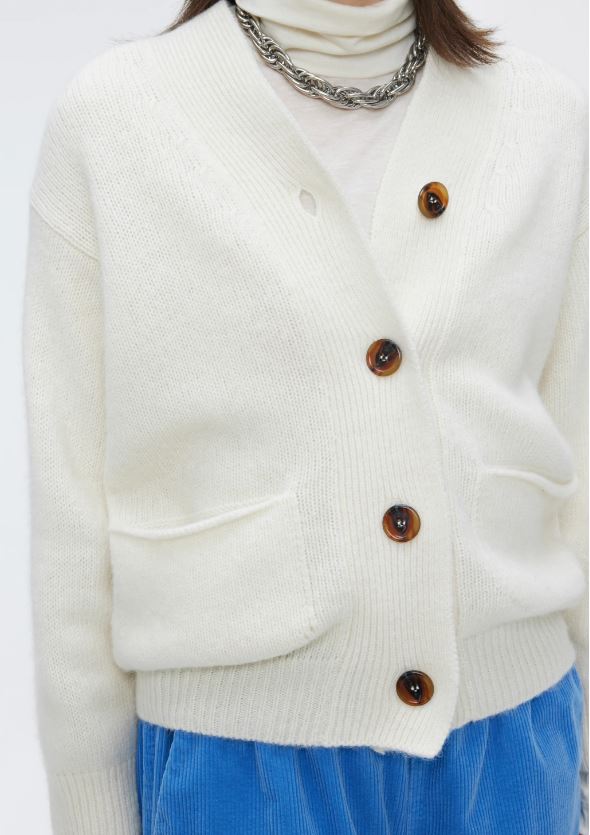 Our Sister Dolphin Cardigan Off White-Sweaters-West of Woodward Boutique-Vancouver-Canada