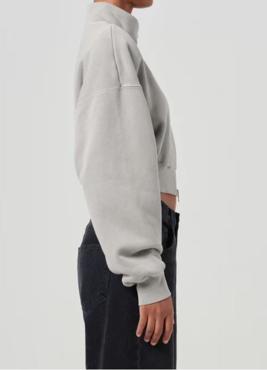 Agolde Asta Zip Sweatshirt - Drab