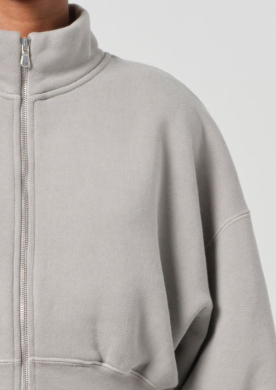 Agolde Asta Zip Sweatshirt - Drab