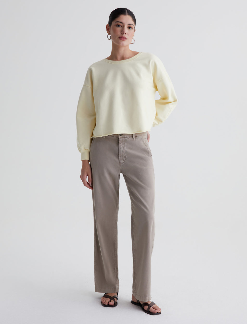 AG Caden Straight Trouser Sulfur Desert Taupe-Pants-West of Woodward Boutique-Vancouver-Canada