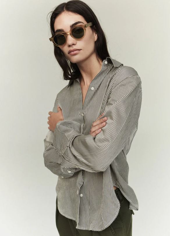 COH Camilia Button Up Shirt - Imperial Stripe-Shirts-West of Woodward Boutique-Vancouver-Canada