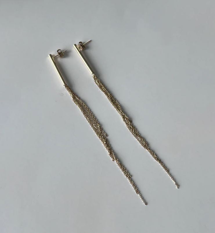 Enti Ana Jules Drop Studs 10k Gold-Accessories-West of Woodward Boutique-Vancouver-Canada