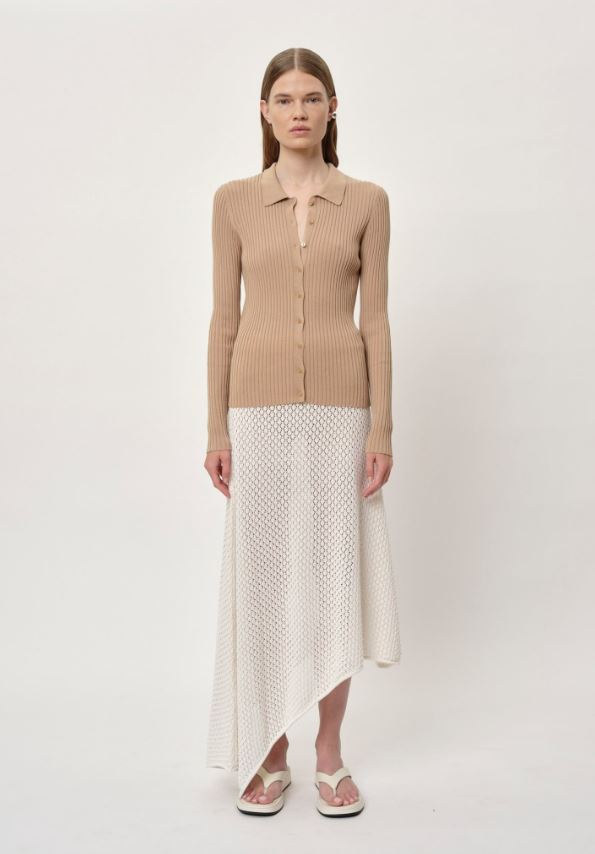 Herskind Luigi Knit Skirt Creme-Dresses-West of Woodward Boutique-Vancouver-Canada