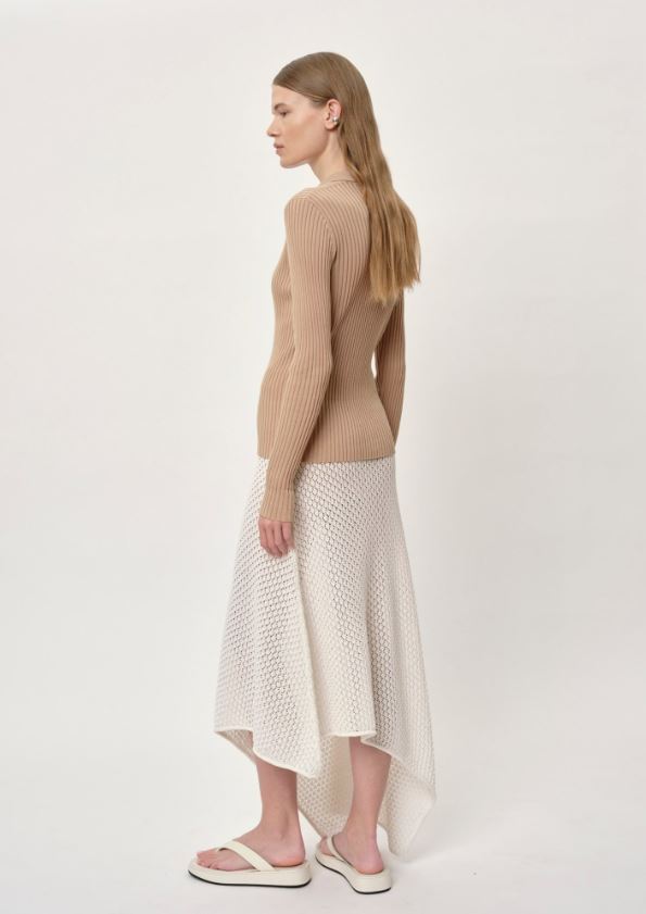 Herskind Luigi Knit Skirt Creme-Dresses-West of Woodward Boutique-Vancouver-Canada