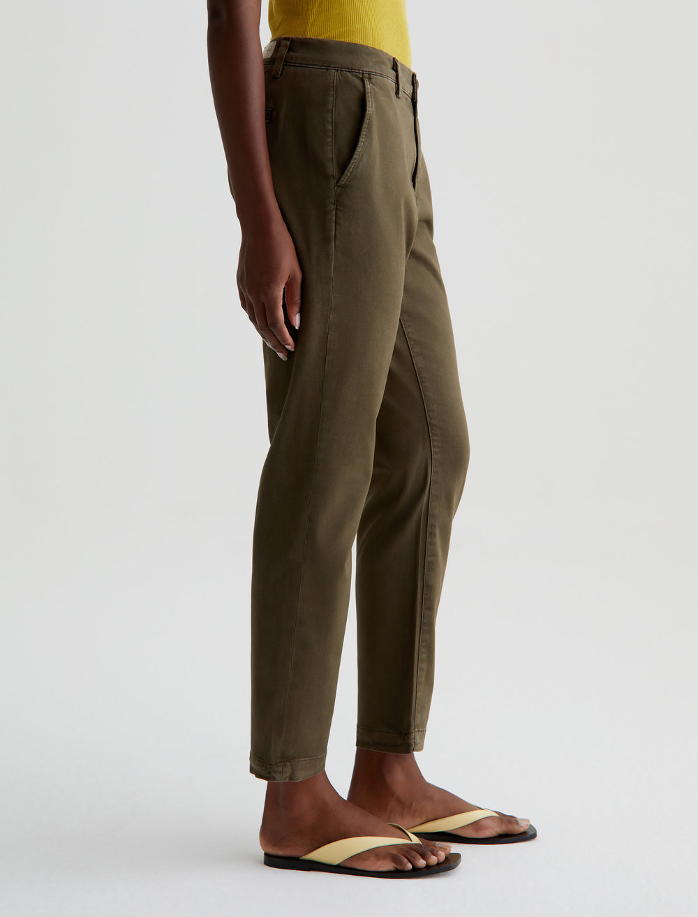 AG Caden Trouser Sulfur Shady Moss-Pants-West of Woodward Boutique-Vancouver-Canada