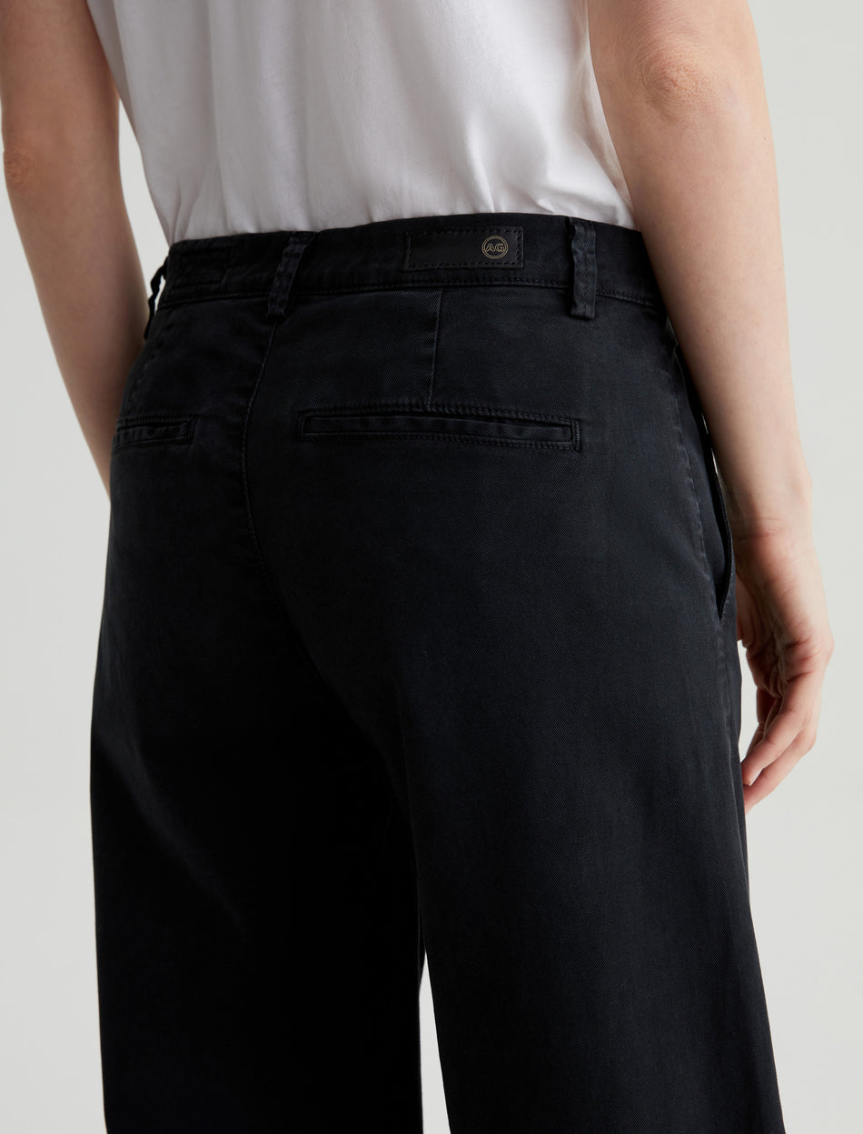 AG Caden Wide Leg Trouser Sulfur Black-Pants-West of Woodward Boutique-Vancouver-Canada