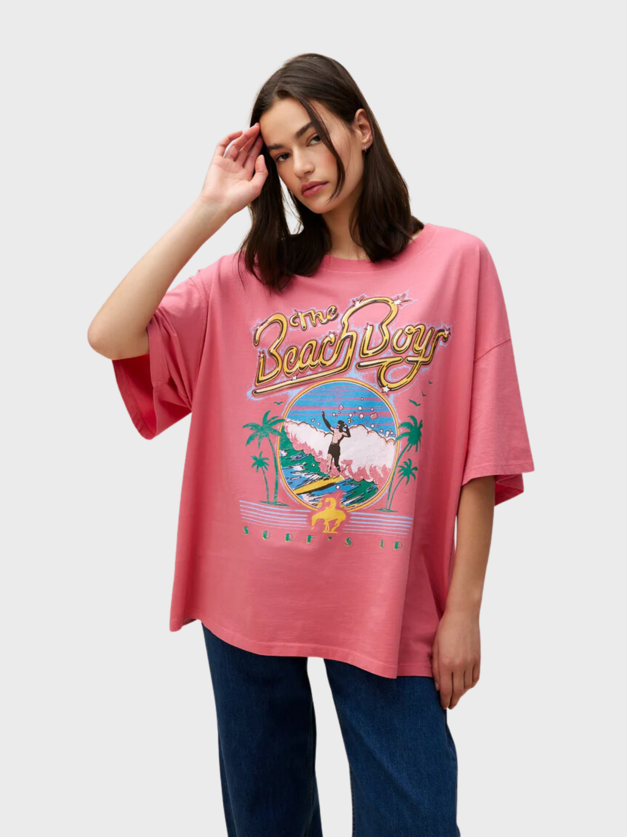 Daydreamer Beach Boys OS Tee Rose Water-T-Shirts-West of Woodward Boutique-Vancouver-Canada