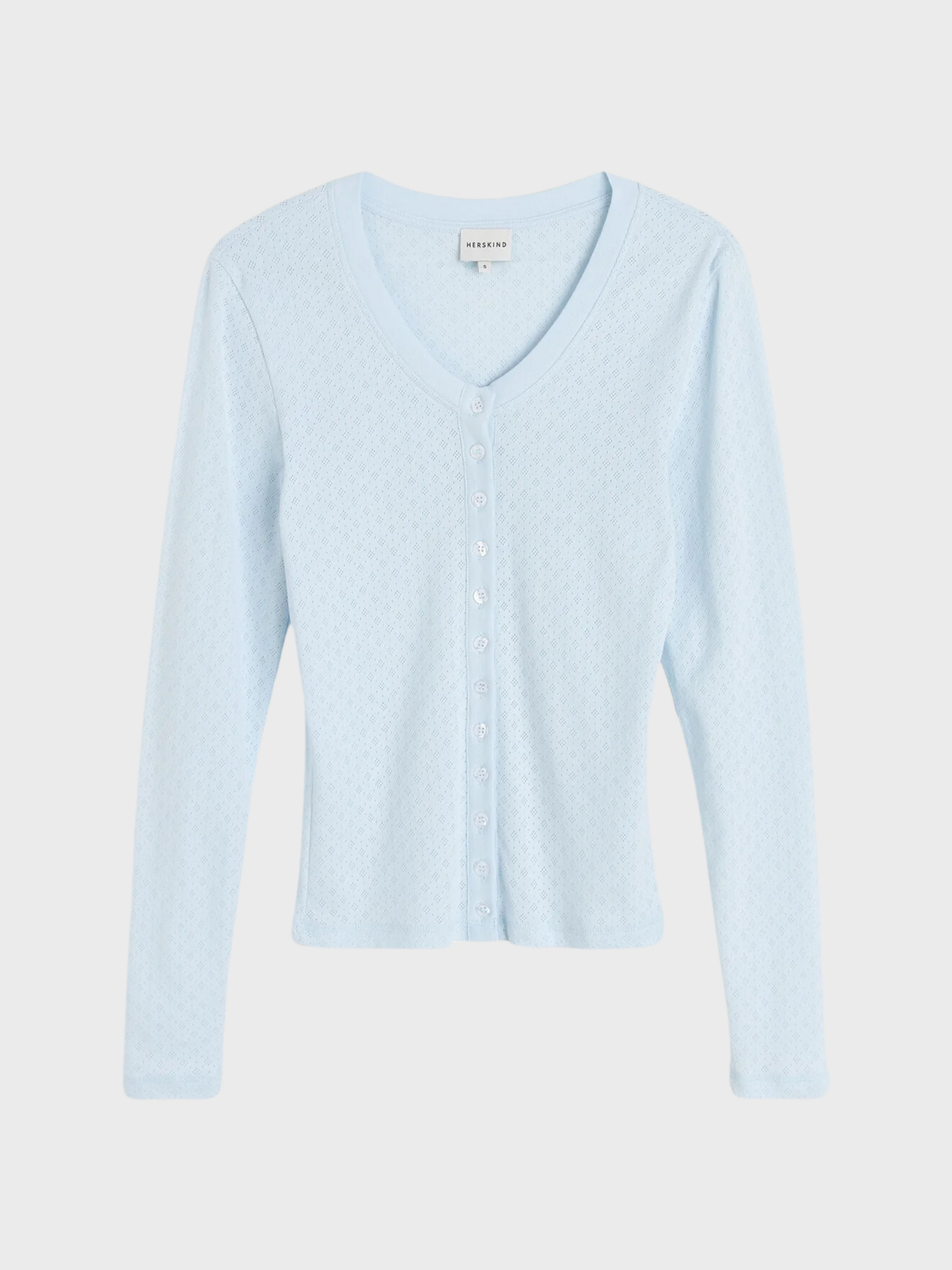 Herskind Dylan Cardigan Light Blue-T-Shirts-West of Woodward Boutique-Vancouver-Canada