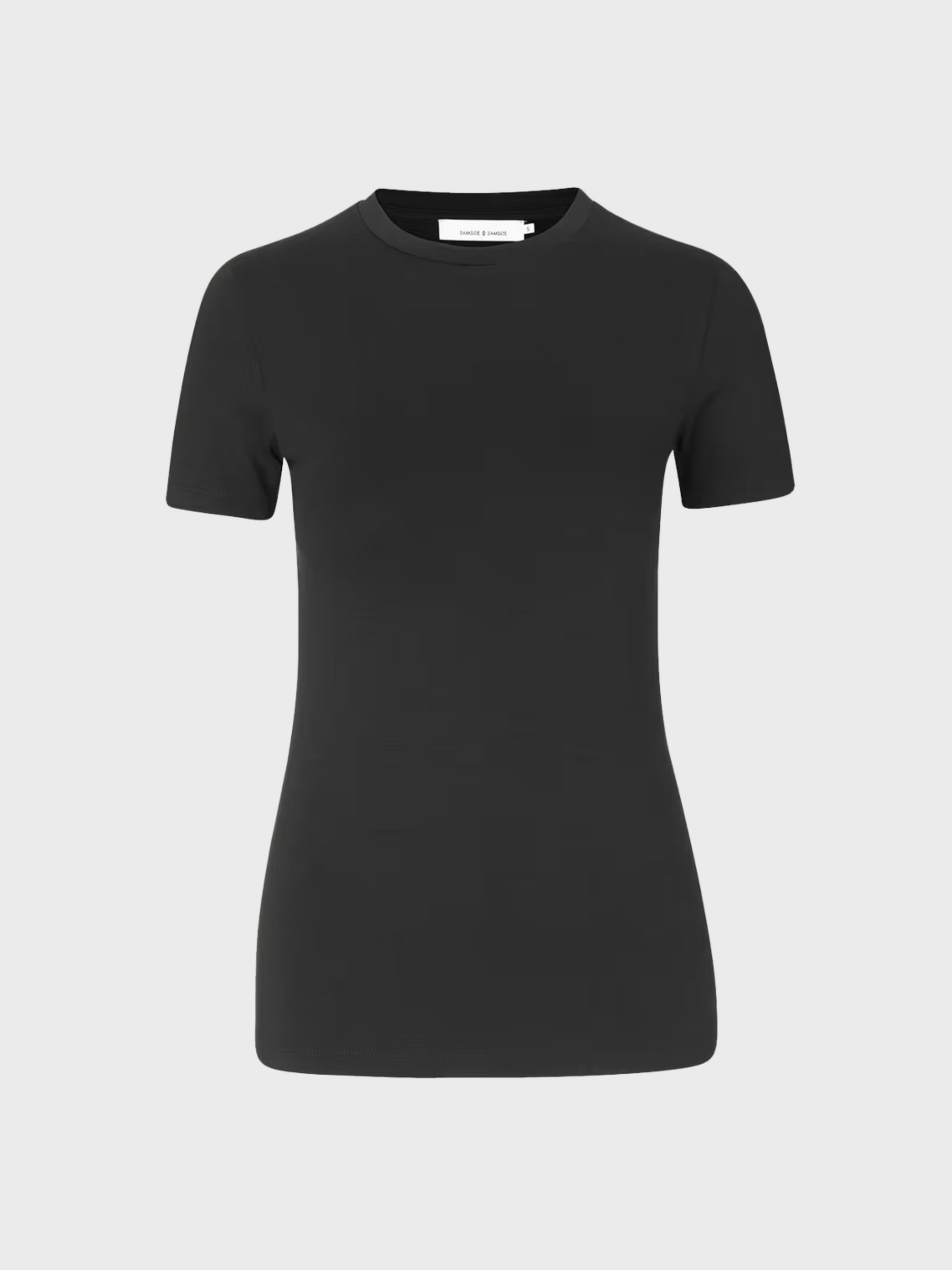 Samsoe Ester Short Sleeve Tee - Black-T-Shirts-West of Woodward Boutique-Vancouver-Canada