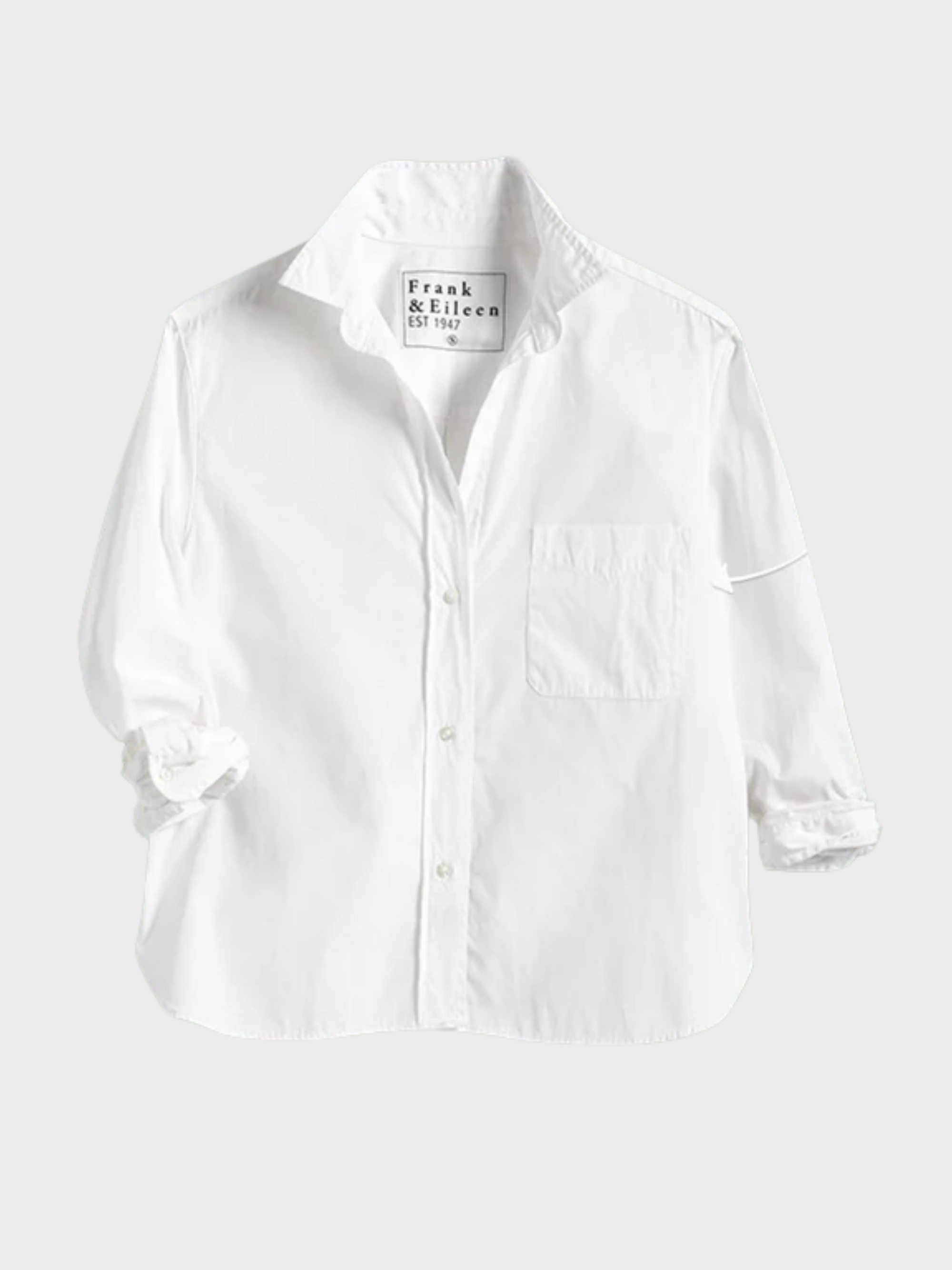 Frank & Eileen Silvio Untuckable Button Up Shirt - White-Shirts-West of Woodward Boutique-Vancouver-Canada