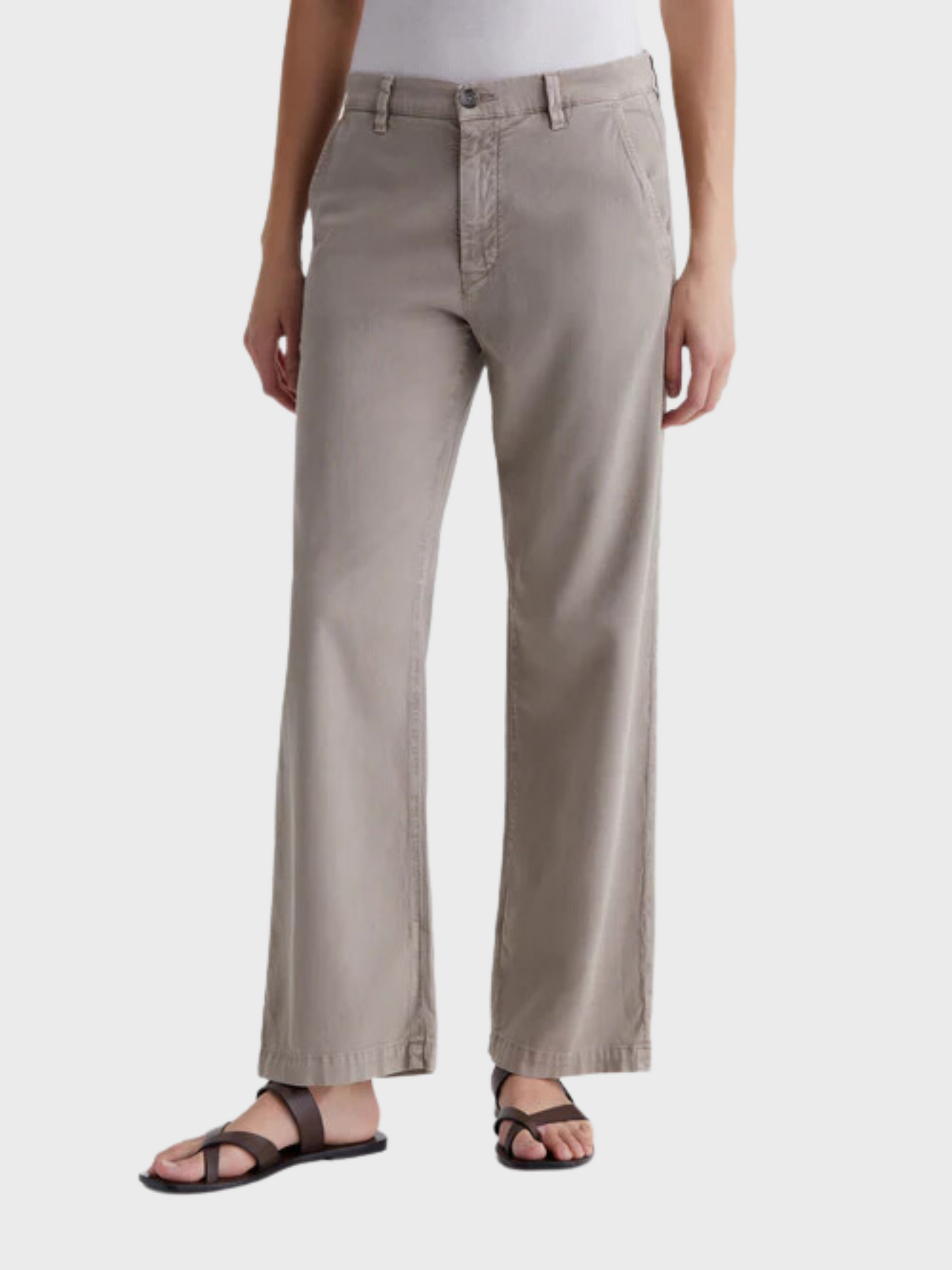 AG Caden Straight Trouser Sulfur Desert Taupe-Pants-23-West of Woodward Boutique-Vancouver-Canada