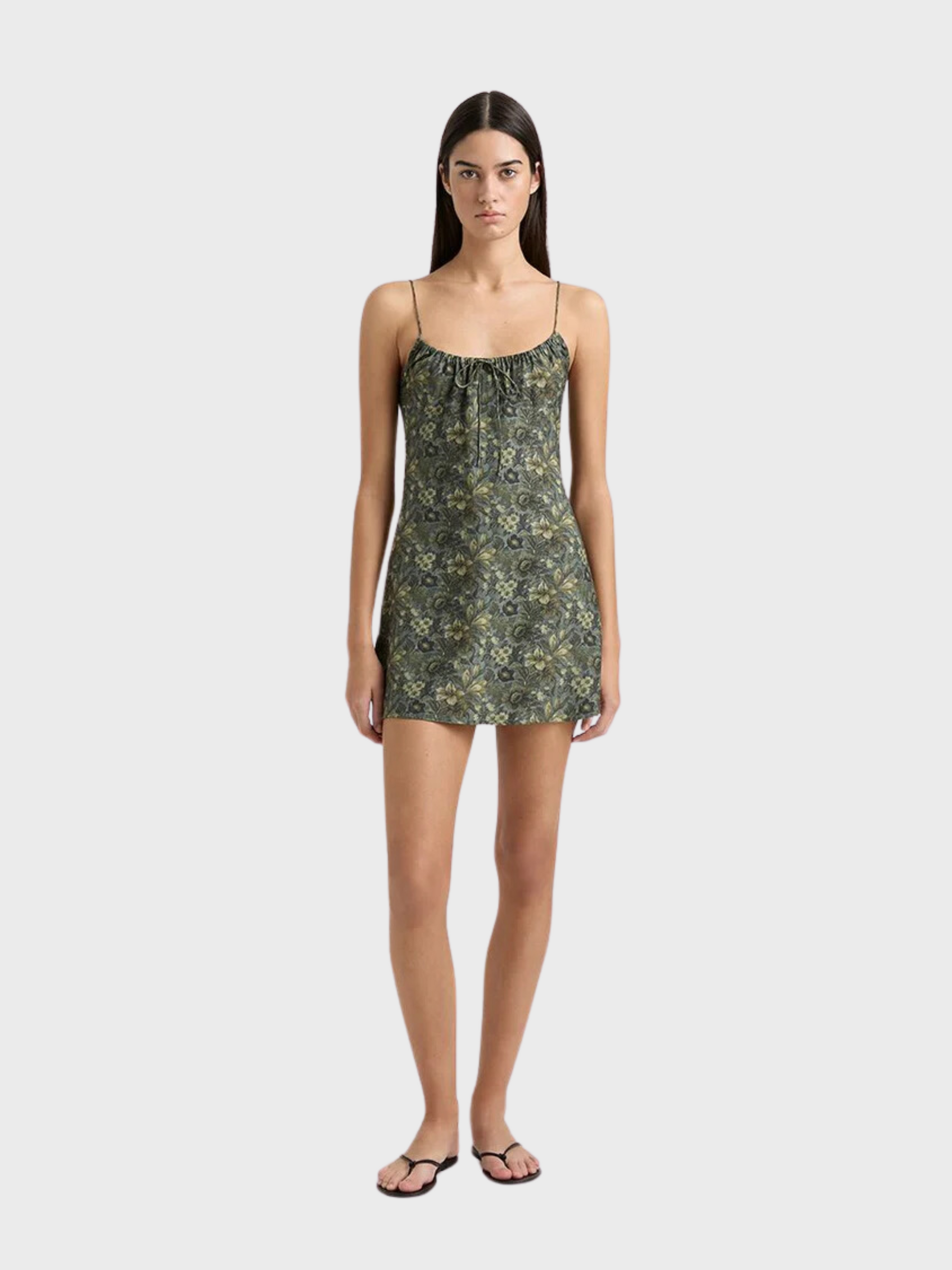 Faithfull the Brand Pau Mini Dress- Verdant-Dresses-West of Woodward Boutique-Vancouver-Canada