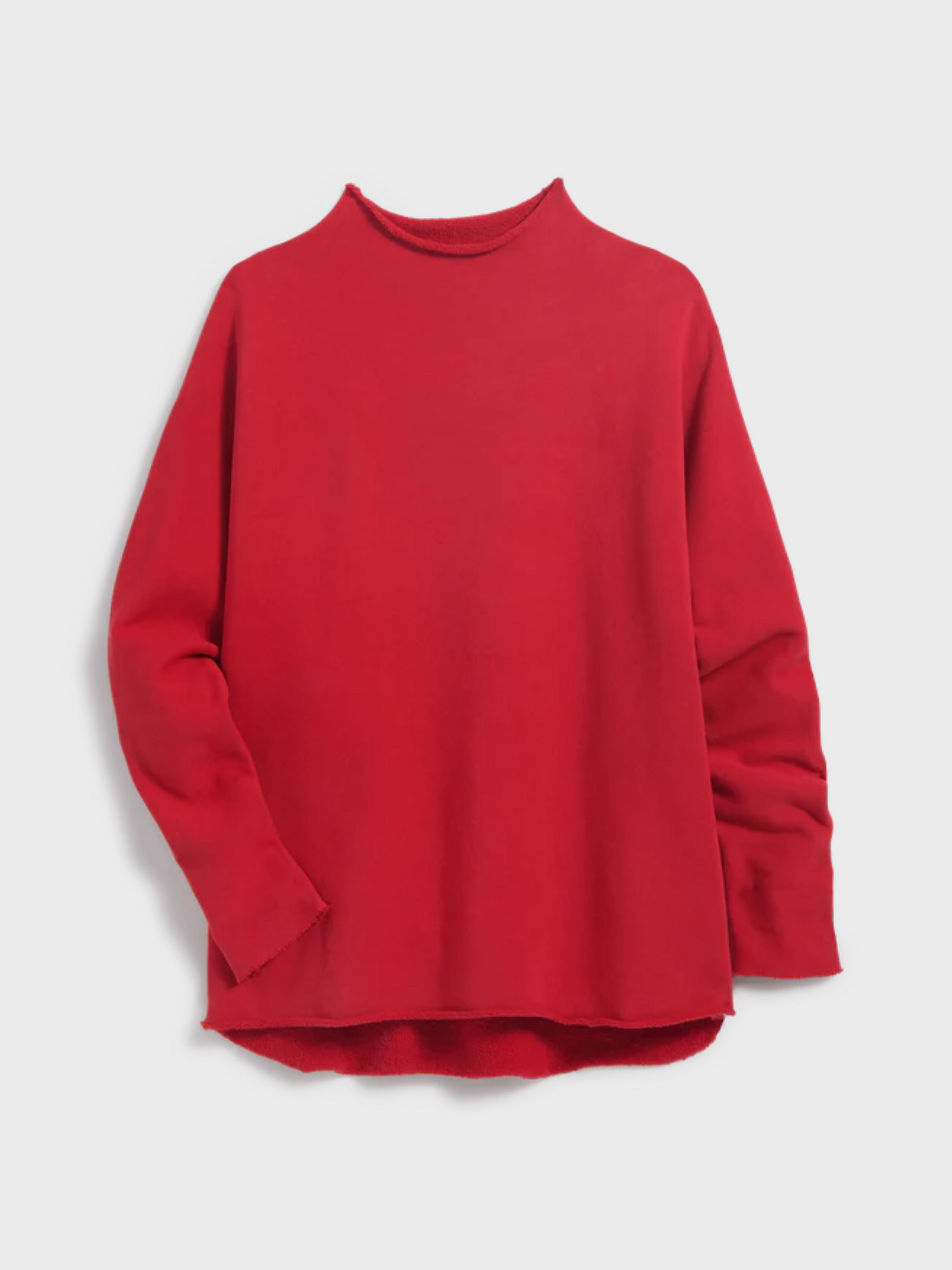 F&E Effie L/S Funnel Neck Capelet Crimson-Sweatshirts-West of Woodward Boutique-Vancouver-Canada