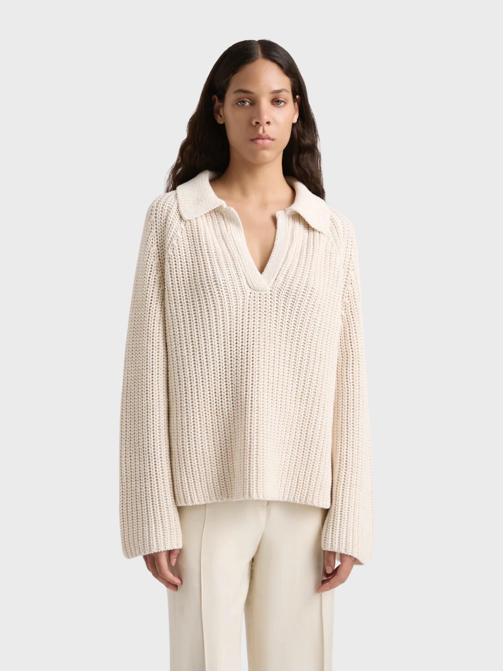 Faithfull the Brand Colmier Sweater- Beige-Sweaters-West of Woodward Boutique-Vancouver-Canada