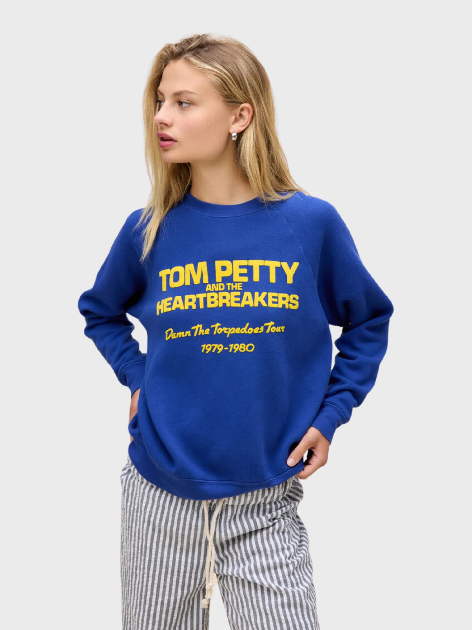 Daydreamer Tom Petty Damn the Torpedoes Sweatshirt- Blue Quartz-Sweatshirts-West of Woodward Boutique-Vancouver-Canada