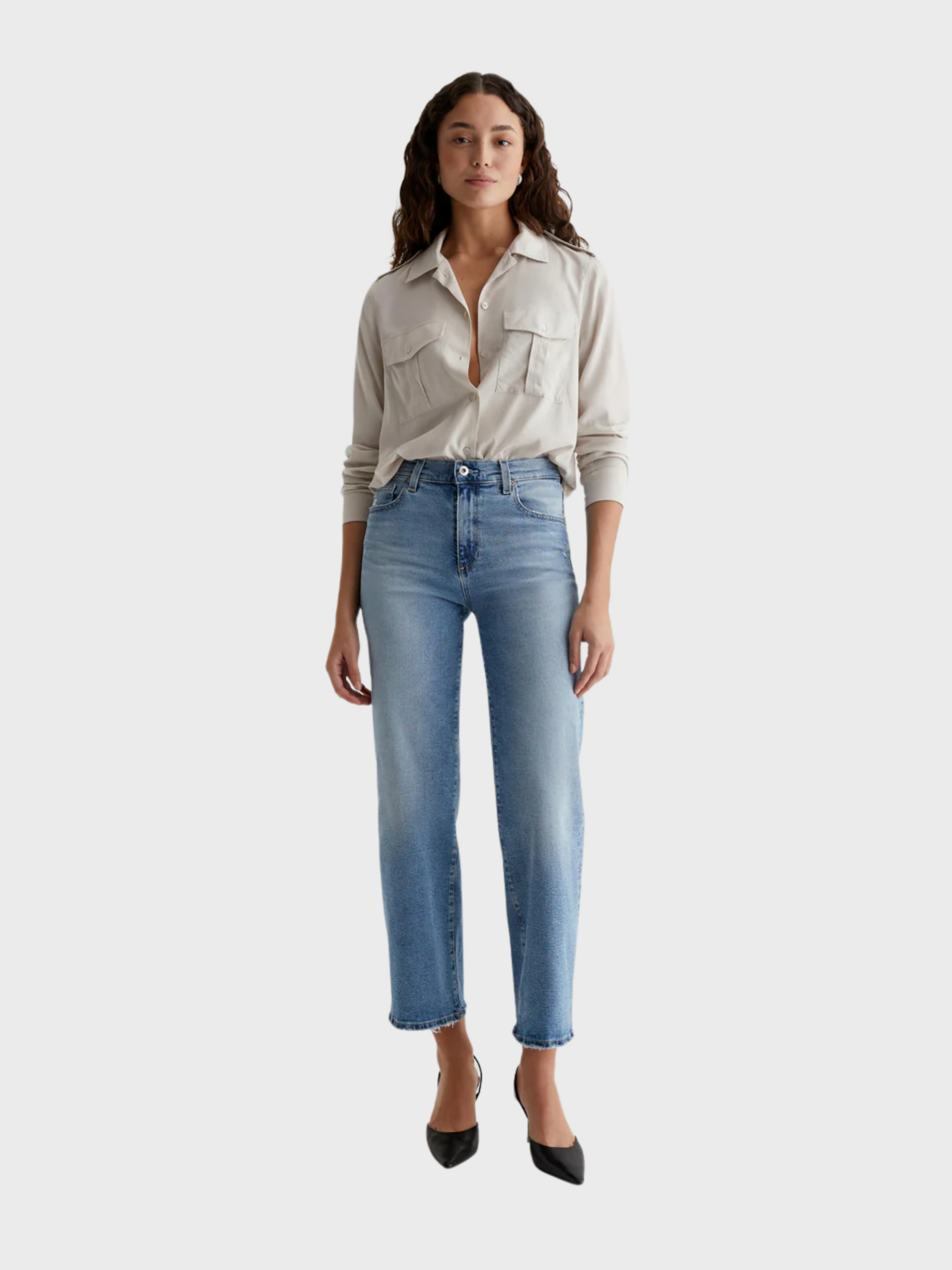 AG Saige Wide Leg Crop Denim Jeans - Momento-Denim-West of Woodward Boutique-Vancouver-Canada