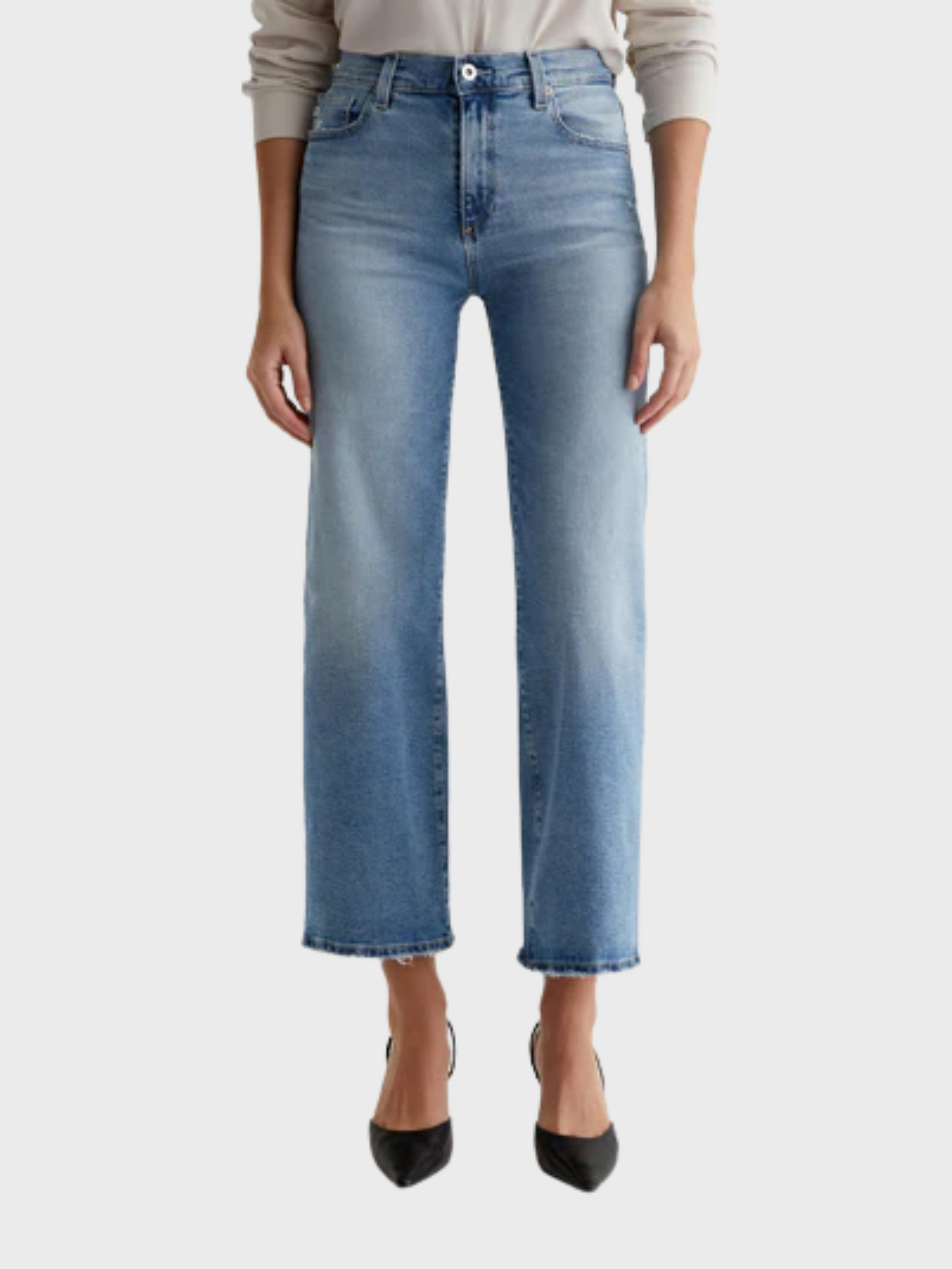 AG Saige Wide Leg Crop Denim Jeans - Momento-Denim-West of Woodward Boutique-Vancouver-Canada