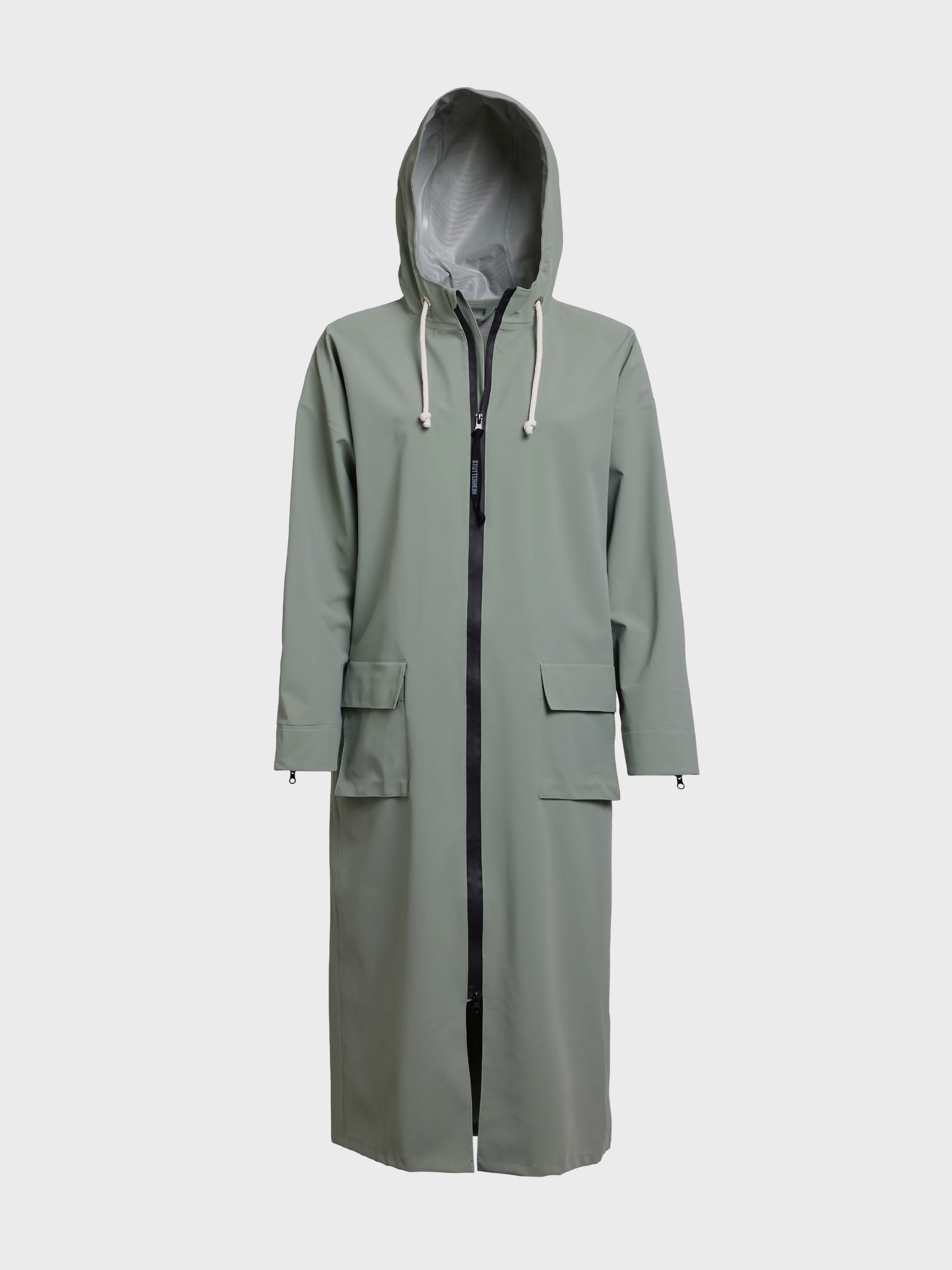 Stutterheim Sandviken Long Zip Matte Raincoat - Comet-Jackets-West of Woodward Boutique-Vancouver-Canada