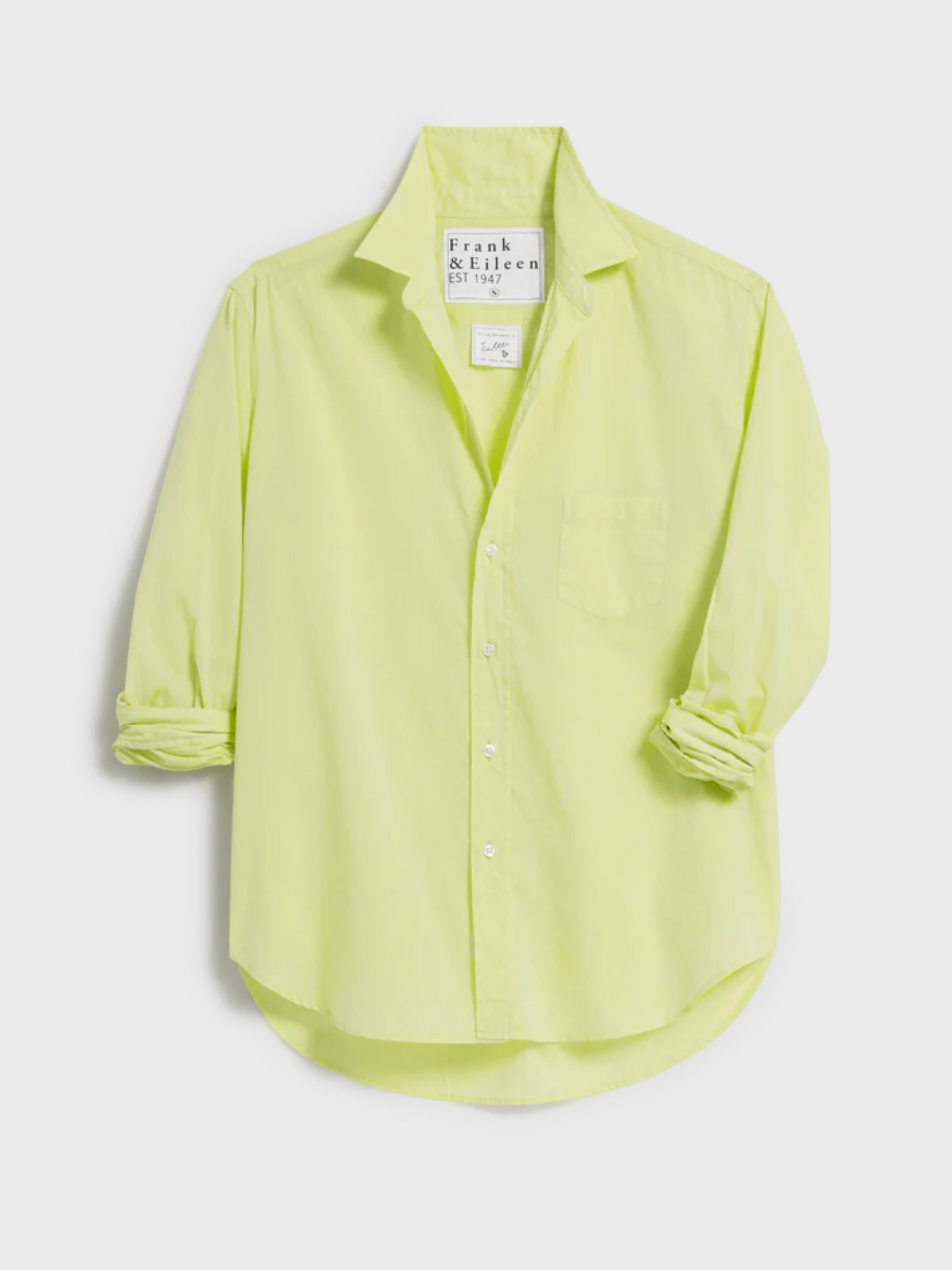 Frank & Eileen Eileen Button Up Shirt - Chartreuse-Shirts-West of Woodward Boutique-Vancouver-Canada