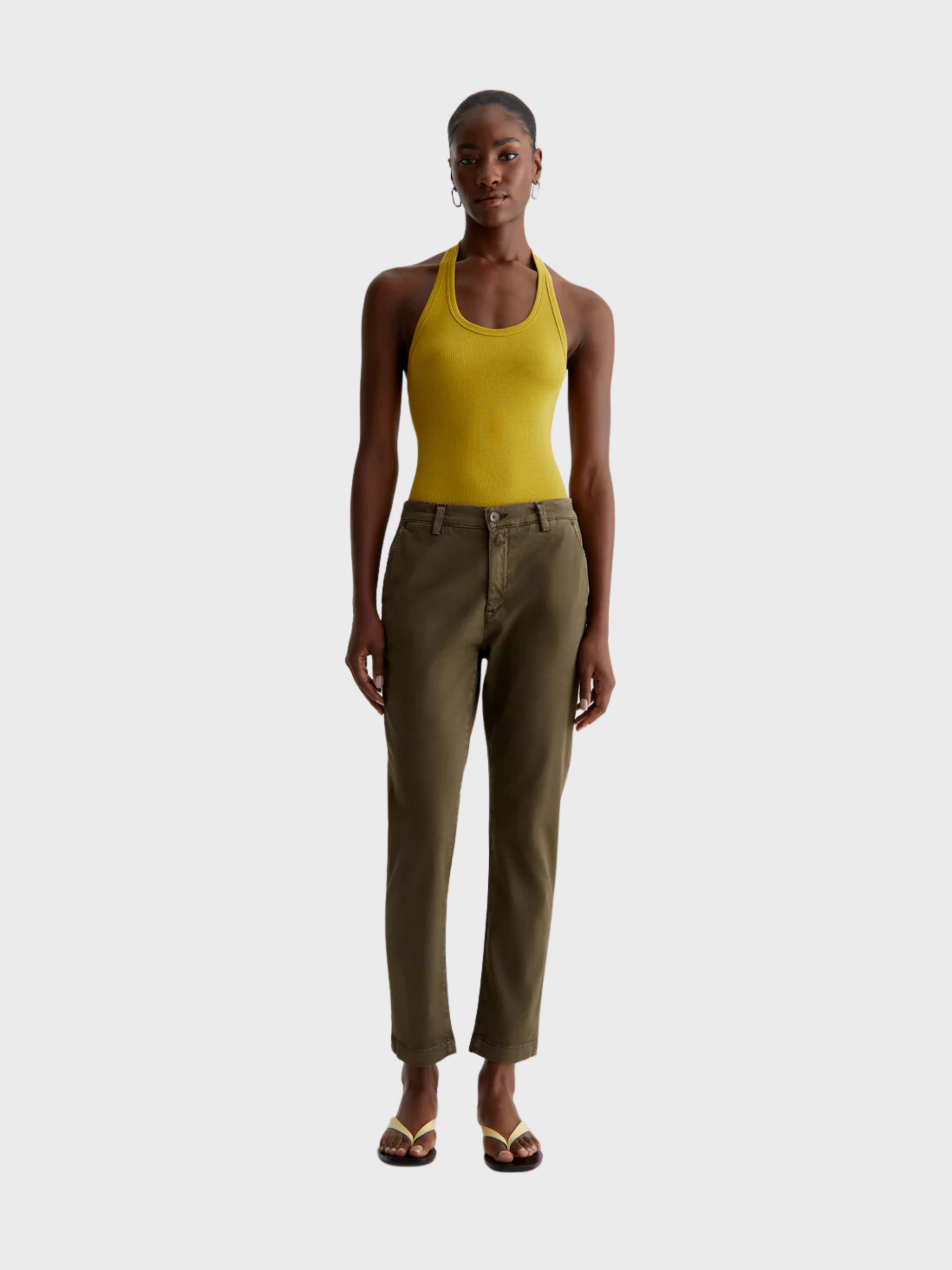 AG Caden Trouser Sulfur Shady Moss-Pants-West of Woodward Boutique-Vancouver-Canada