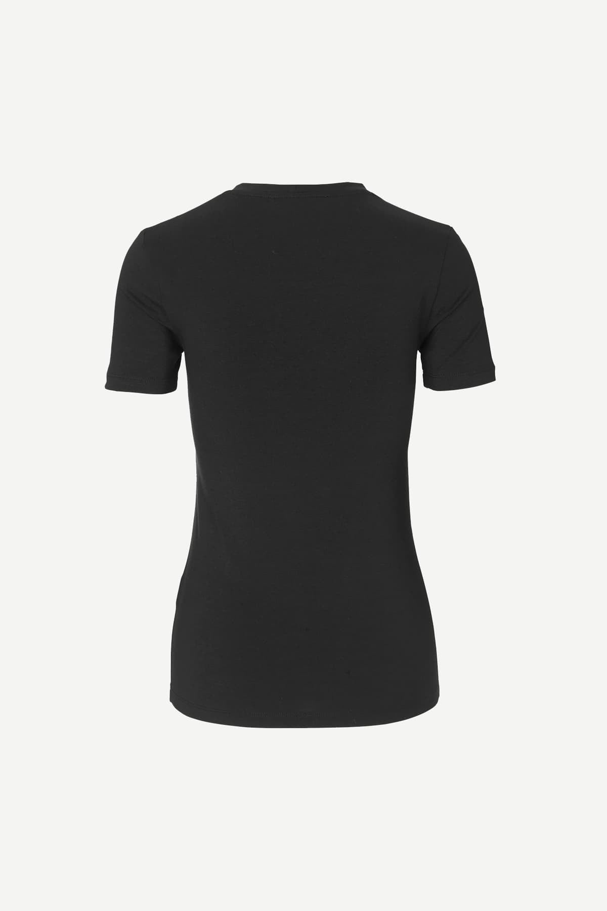 Samsoe Ester Short Sleeve Tee - Black-T-Shirts-West of Woodward Boutique-Vancouver-Canada