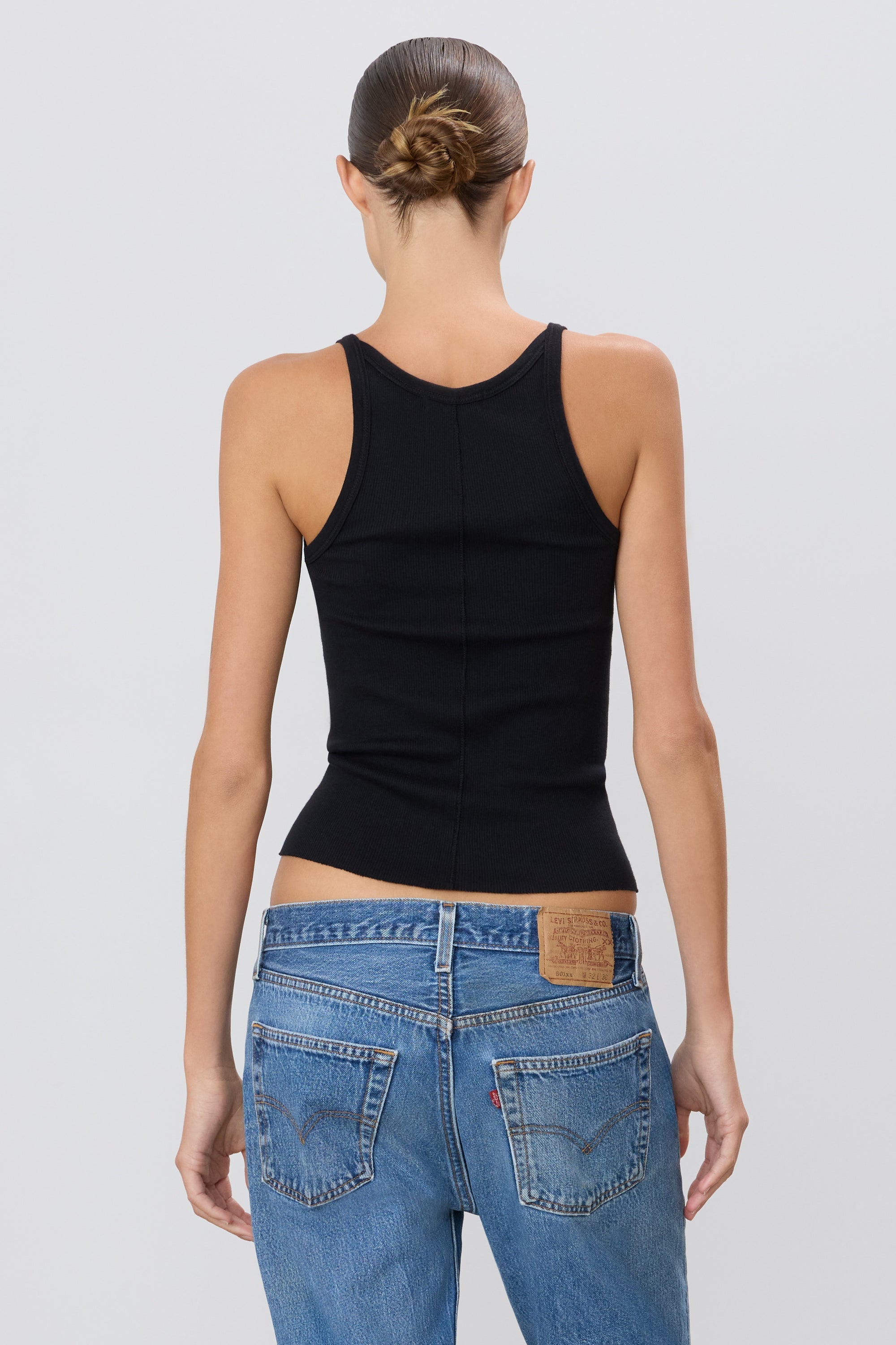 Eterne Rib Tank - Black-T-Shirts-West of Woodward Boutique-Vancouver-Canada