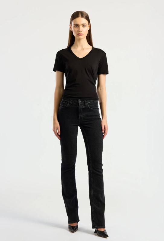 Cotton Citizen Standard V Neck - Jet Black-T-Shirts-West of Woodward Boutique-Vancouver-Canada