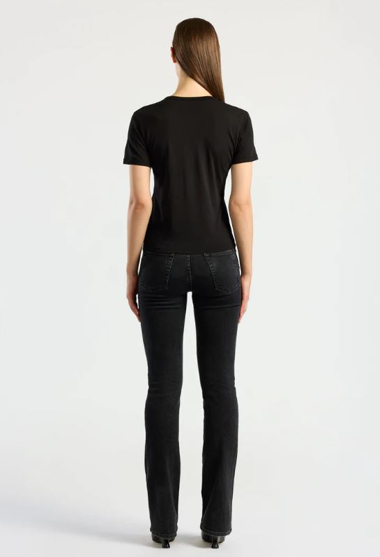 Cotton Citizen Standard V Neck - Jet Black-T-Shirts-West of Woodward Boutique-Vancouver-Canada