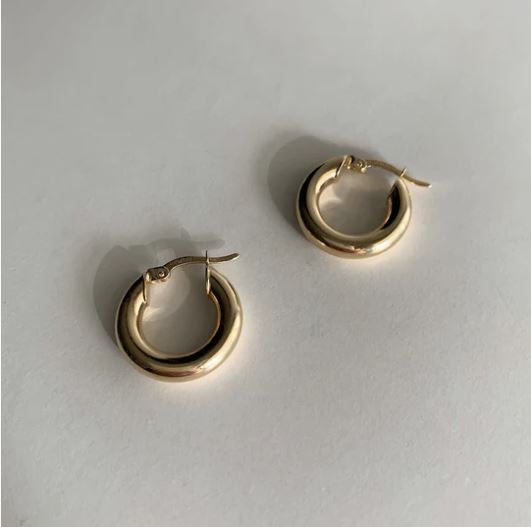 Enti Ana Paris Hoops 10K Yellow Gold-Accessories-West of Woodward Boutique-Vancouver-Canada